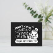 Santa's Choice warme cacao Feestdagenkaart (Staand voorkant)