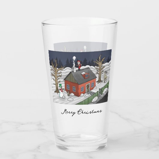 Santa's Christmas Eve Glas (Achterkant)