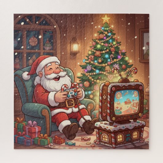 Santa's Christmas Game Break Legpuzzel (Verticaal)