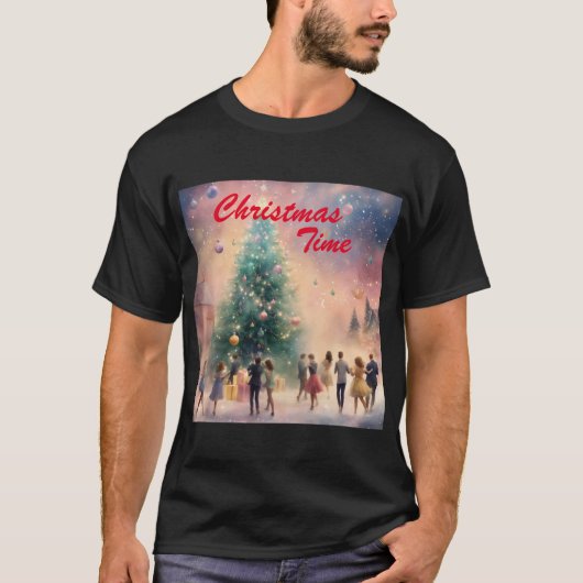 Santa's Christmas Graphic T-shirt (Voorkant)