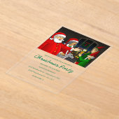 Santa's Christmas Party Invitation Acryl Uitnodigingen (Laagn)