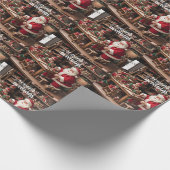 Santa's Christmas Speelgoed Workshop Cadeaupapier (Hoek)