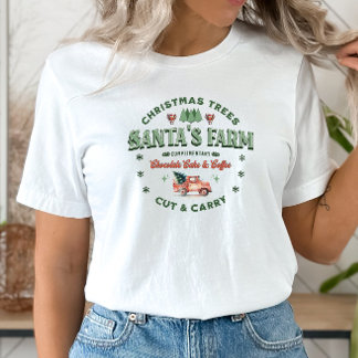 Santa's Christmas Tree Boerderij Logo  stijl Tri-Blend Shirt