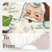 Santa's Christmas Wishes  Gift Label (Voorkant)
