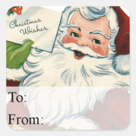 Santa's Christmas Wishes  Gift Label