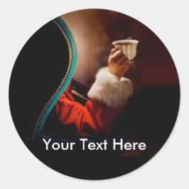 Santa's Coffee Break Ronde Sticker