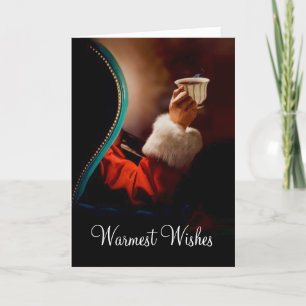 Santa's Coffee Break Vintage Feestdagen Kaart