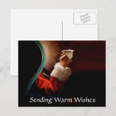 Santa's Coffee Break Vintage Feestdagenkaart (Voorkant / Achterkant)