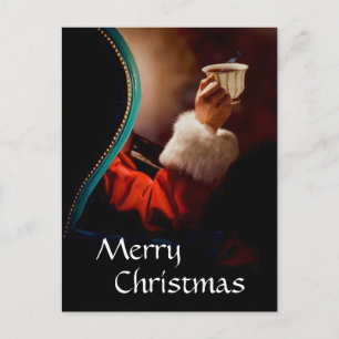 Santa's Coffee Break Vintage Feestdagenkaart