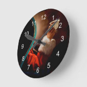 Santa's Coffee Break Vintage Ronde Klok (Hoek)