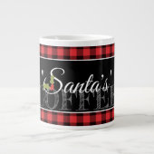 "Santa's" COFFEE Red & Black Buffalo Pset Grote Koffiekop (Voorkant)