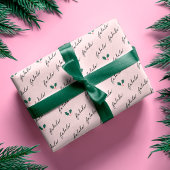 Santa's Comin to Town Pink Retro Van Wrapping Inpakpapier Vel