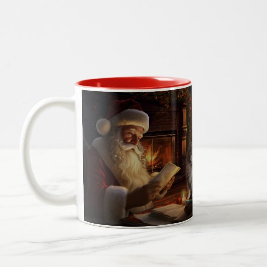Santa's Companion Tweekleurige Koffiemok (Links)