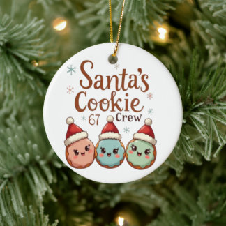 Santa's Cookie 67 Crew Keramisch Ornament