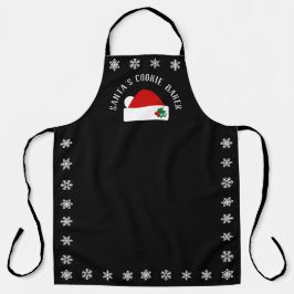 Santa's Cookie Baker l'Santa Hat l Snowflakes Schort