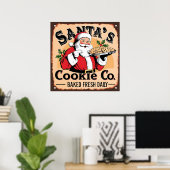 Santa's Cookie Co.  teken Poster (Thuiskantoor)