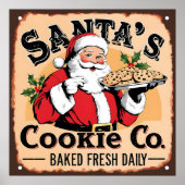 Santa's Cookie Co.  teken Poster (Voorkant)