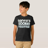 Santa's Cookie Tester Cute Kinder Kerstmis Shirt (Voorkant volledig)