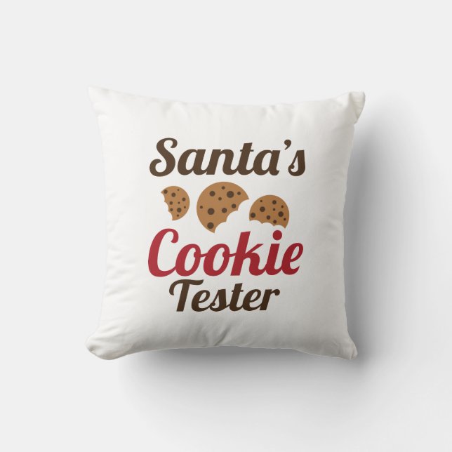 Santa's Cookie Tester Kussen (Voorkant)
