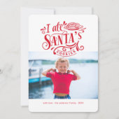 Santa's Cookies Holiday Kerstfeest Funny-fotokaart Feestdagenkaart (Voorkant)