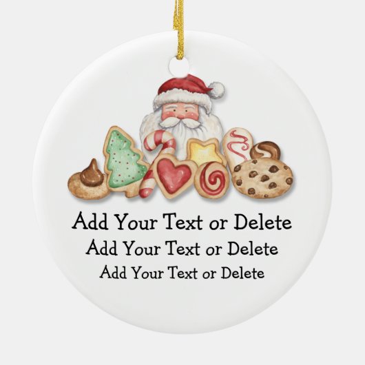 Santa's Cookies - SRF Keramisch Ornament (Achterkant)