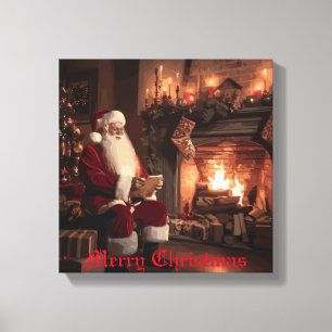 Santa's Cosy Nook Canvas Afdruk