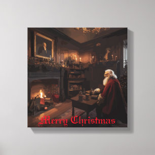 Santa's Cosy Nook Canvas Afdruk