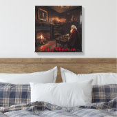 Santa's Cosy Nook Canvas Afdruk (Insitu (Slaapkamer))
