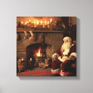 Santa's Cosy Nook Canvas Afdruk