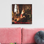Santa's Cosy Nook Canvas Afdruk (Insitu (Woonkamer))