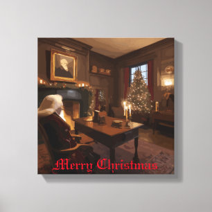 Santa's Cosy Nook Canvas Afdruk