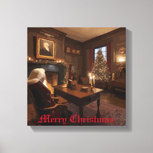 Santa's Cosy Nook Canvas Afdruk (Voorkant)