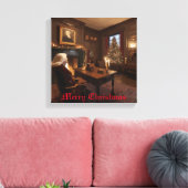 Santa's Cosy Nook Canvas Afdruk (Insitu (Woonkamer))
