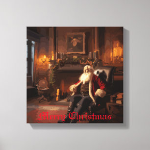 Santa's Cosy Nook Canvas Afdruk
