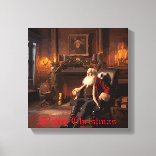 Santa's Cosy Nook Canvas Afdruk (Voorkant)