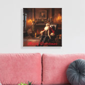 Santa's Cosy Nook Canvas Afdruk (Insitu (Woonkamer))