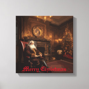 Santa's Cosy Nook Canvas Afdruk