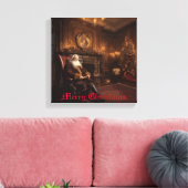 Santa's Cosy Nook Canvas Afdruk (Insitu (Woonkamer))