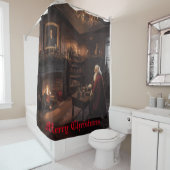 Santa's Cosy Nook Douchegordijn (In situ)
