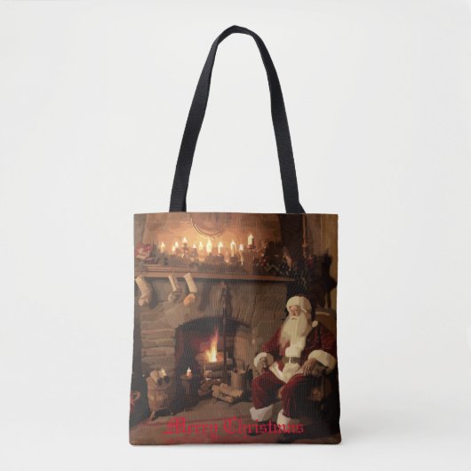 Santa's Cosy Nook Tote Bag (Voorkant)