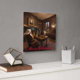Santa's Cosy Nook Vierkante Klok