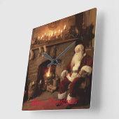 Santa's Cosy Nook Vierkante Klok (Hoek)