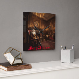 Santa's Cosy Nook Vierkante Klok