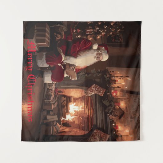 Santa's Cosy Nook Wandkleed (Voorkant (horizontaal))