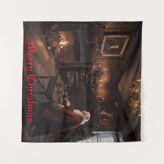 Santa's Cosy Nook Wandkleed (Voorkant (horizontaal))