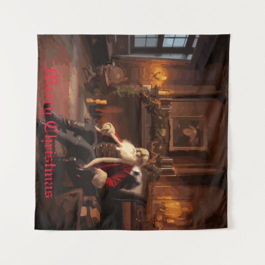 Santa's Cosy Nook Wandkleed (Voorkant (horizontaal))