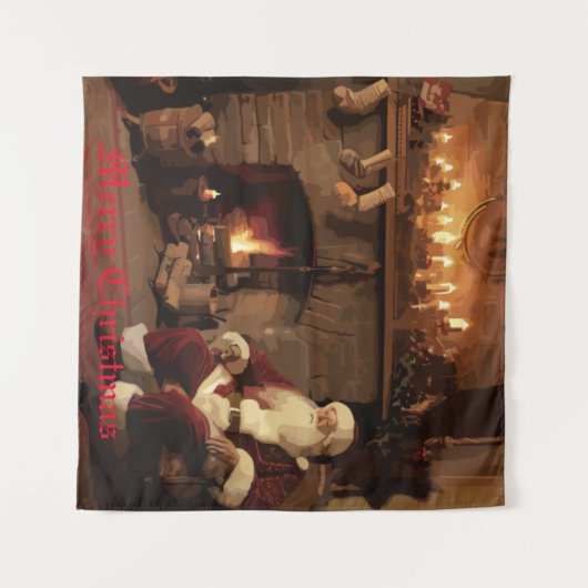 Santa's Cosy Nook Wandkleed (Voorkant (horizontaal))