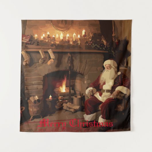 Santa's Cosy Nook Wandkleed (Voorkant)