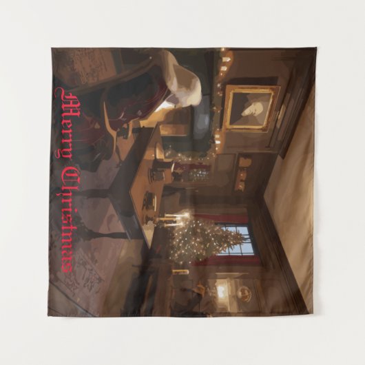 Santa's Cosy Nook Wandkleed (Voorkant (horizontaal))