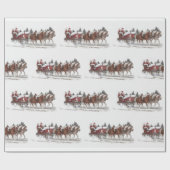 Santa's Country Sleigh Ride Wrapping Paper Cadeaupapier (Vlak)